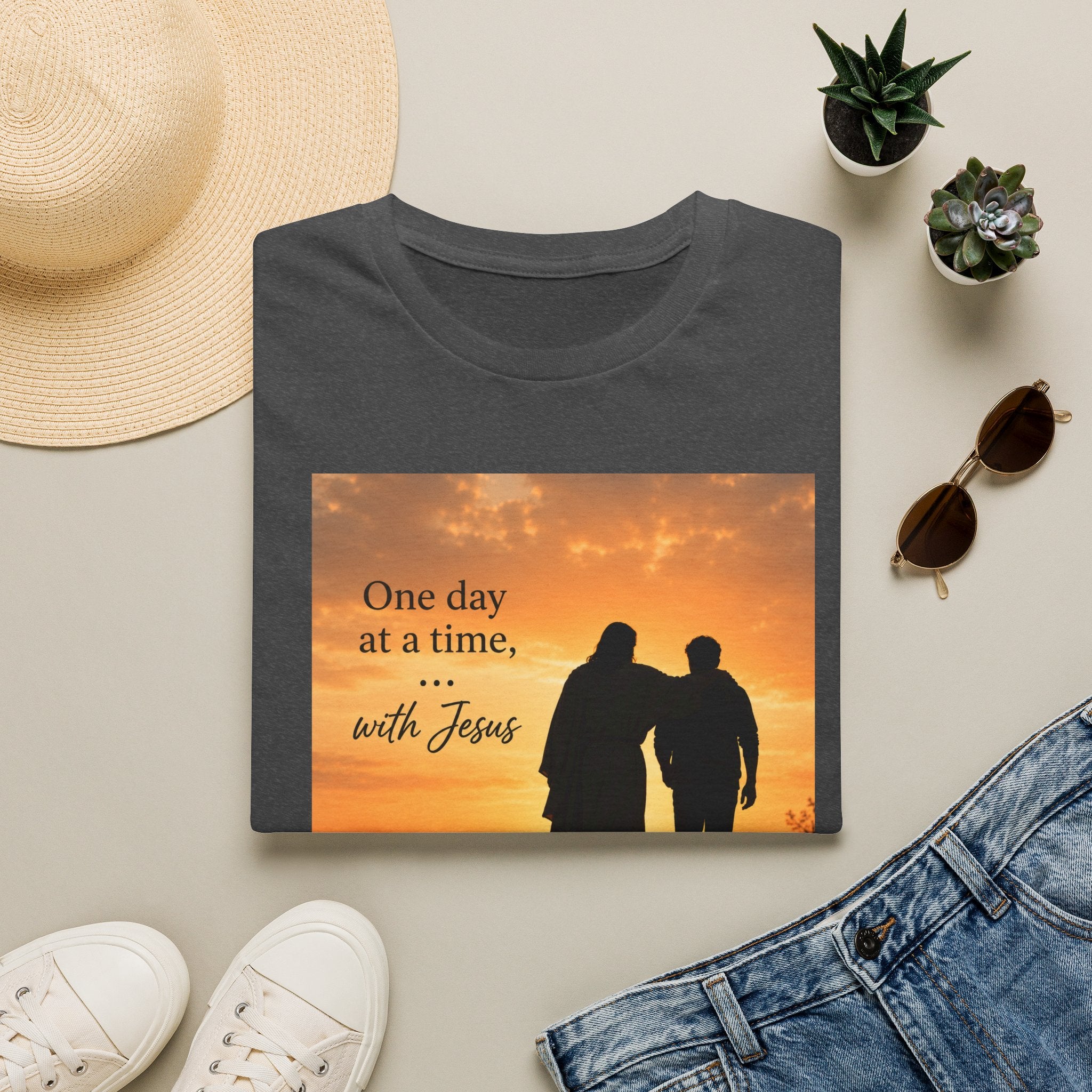 "One Day at a Time with Jesus" Tee
